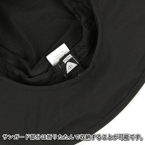 poler 2WAY LONG BRIM SUNGUARD HAT - BLACK